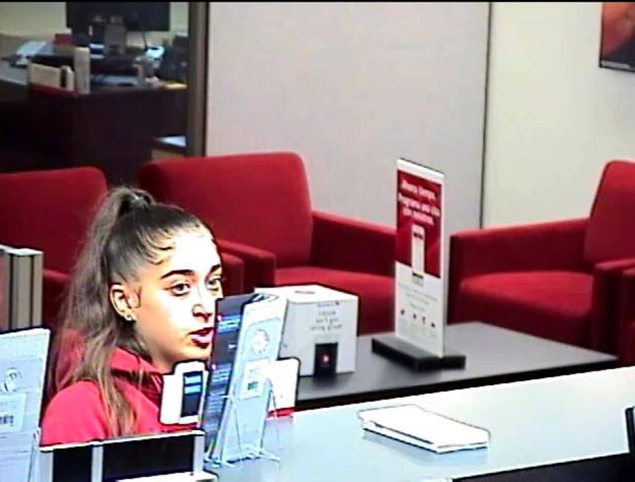 A look at the suspect seen picking up a wallet at the Bank of America on Post Road in Westport.
