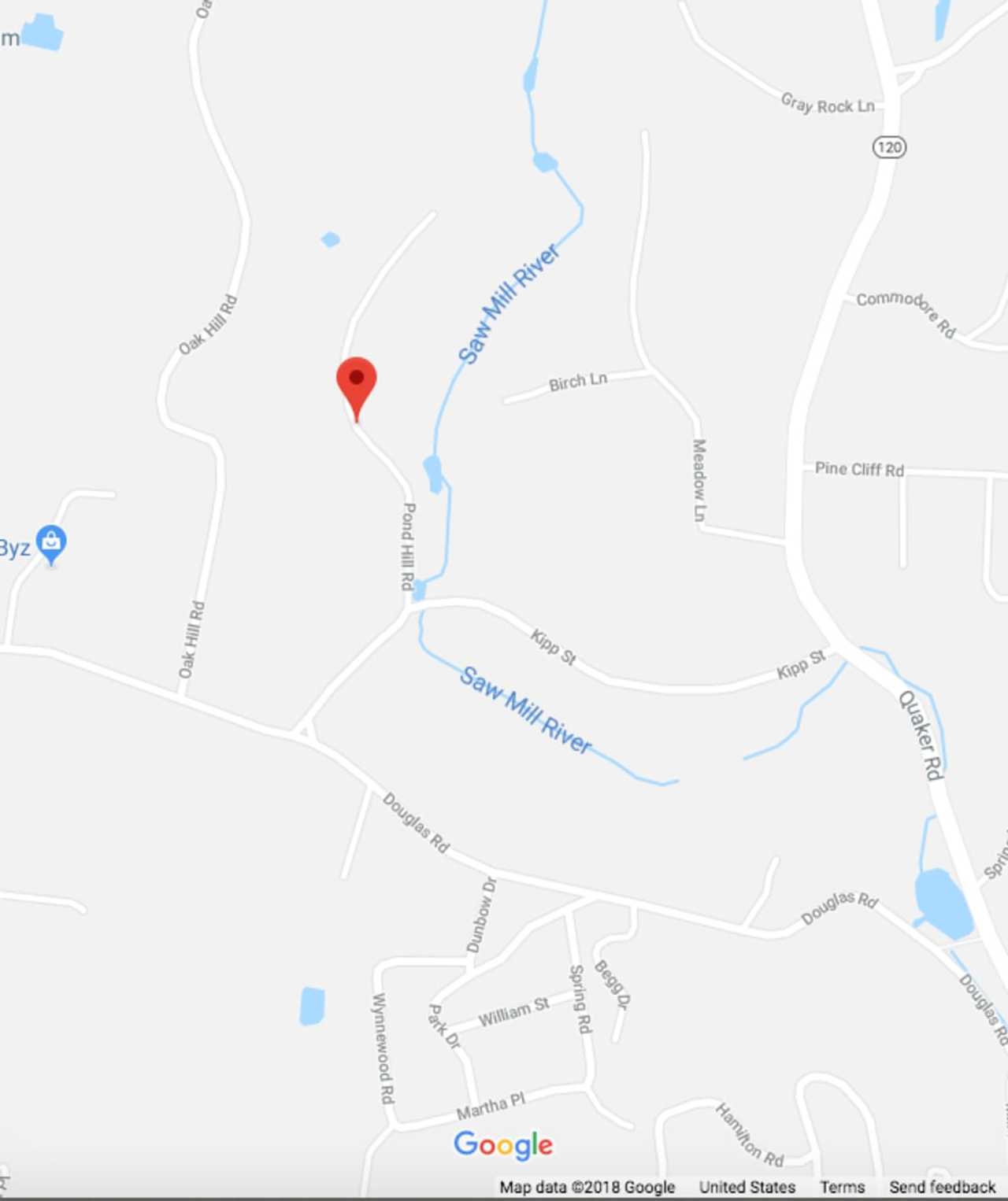 Pond Hill Road in Chappaqua.