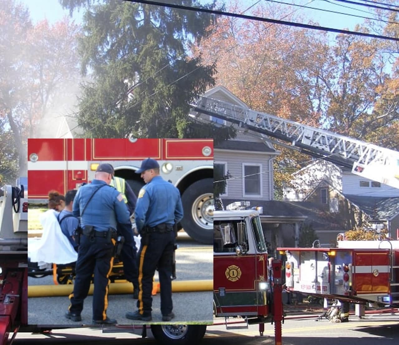 A firefighter was transported to an area hospital after sustaining injuries battling a Waldwick fire.