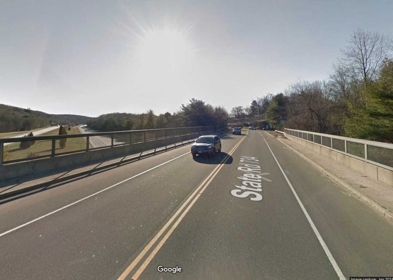 A man jumped from the bridge on Route 25 in Trumbull at Daniels Farm Road.