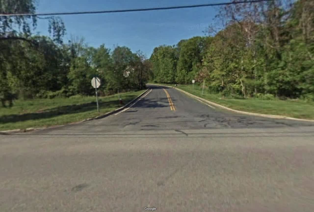 The intersection of Timber Trail and Ridge Road, where the officer crashed.