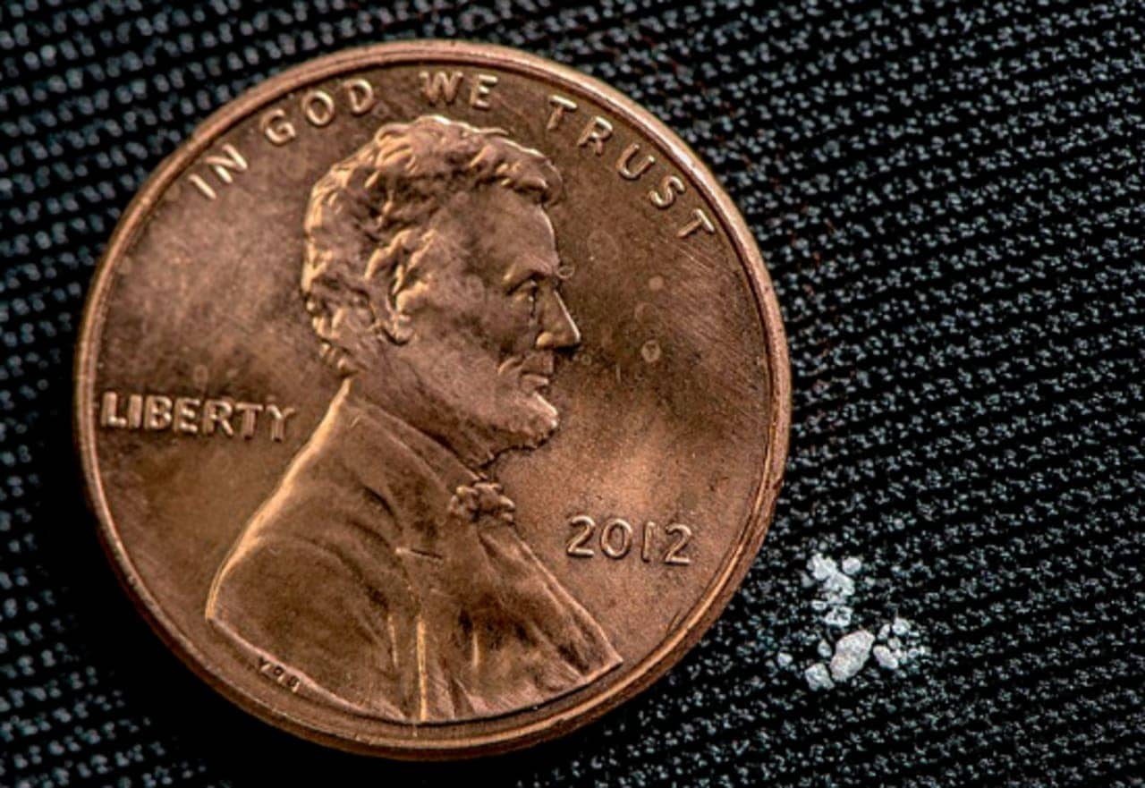 2 milligrams of fentanyl, a lethal dose for most people.