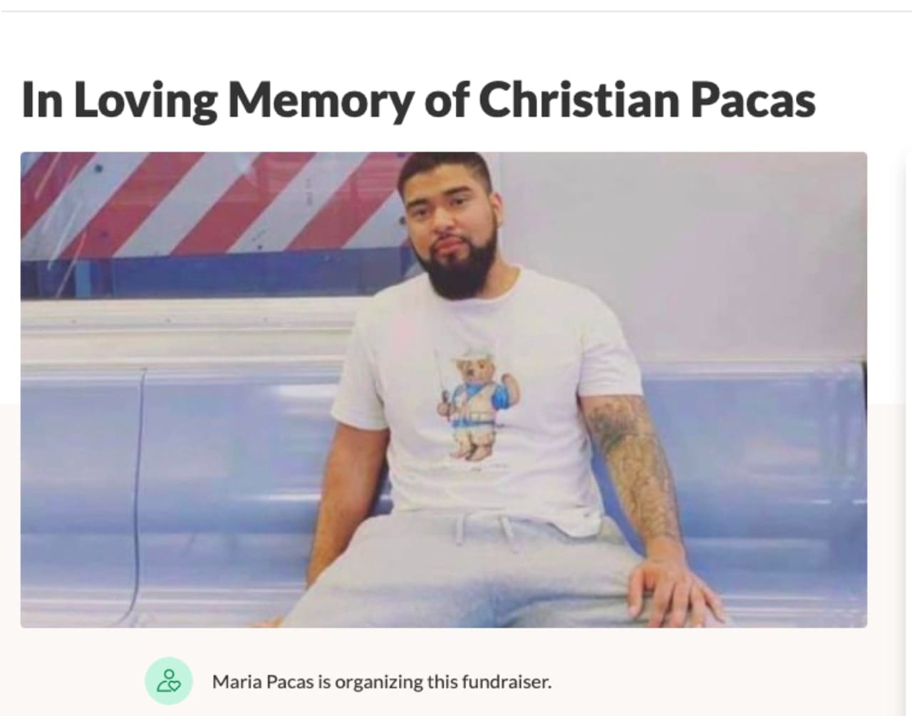 Christian Pacas, 22, was killed last month in Hackensack.