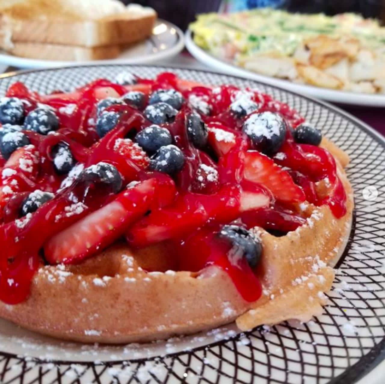 The Berry Berry Waffle from JJ's Diner in Pleasantville