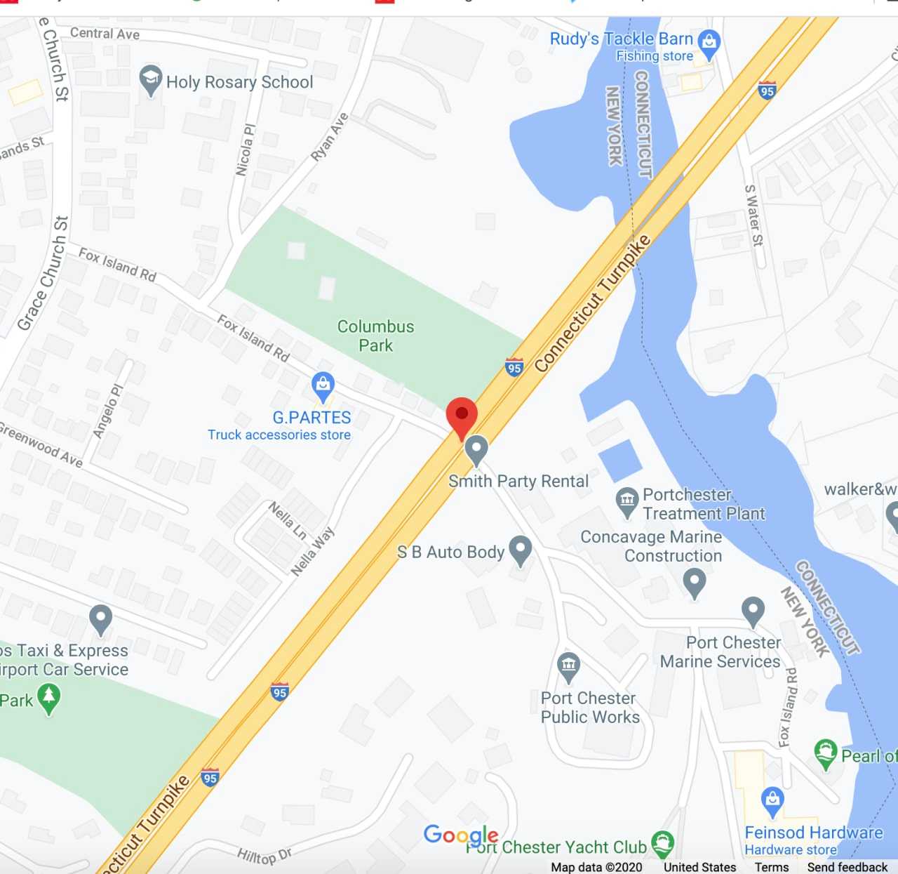 Fox Island Road is off I-95 in Port Chester.