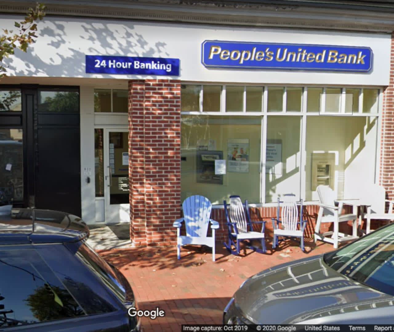 People’s Bank located at 95 Main Street in New Canaan.