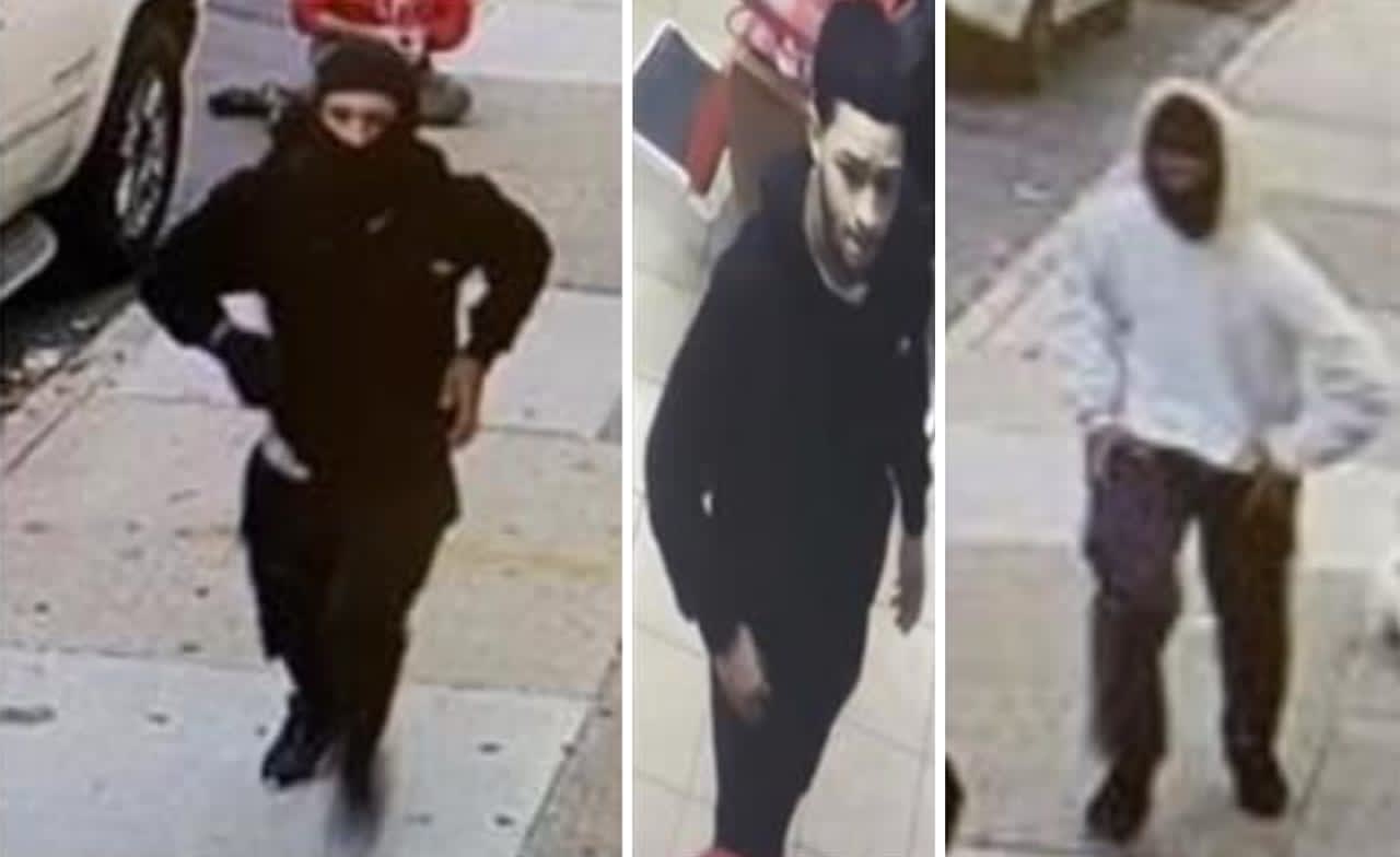Police are on the lookout for two suspects involved in a series of shootings and armed robberies earlier this week. (Left and middle: Suspect 1, Right: Suspect 2)