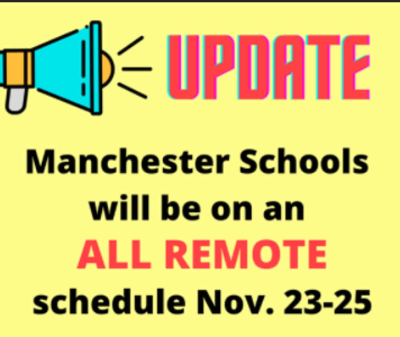 Manchester Schools returned to all-remote learning this week due to an increase in positive COVID-19 cases.
