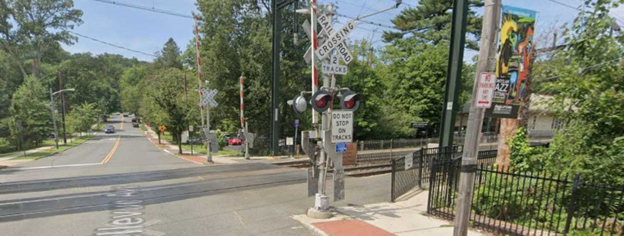 Tracks near the Upper Montclair Station