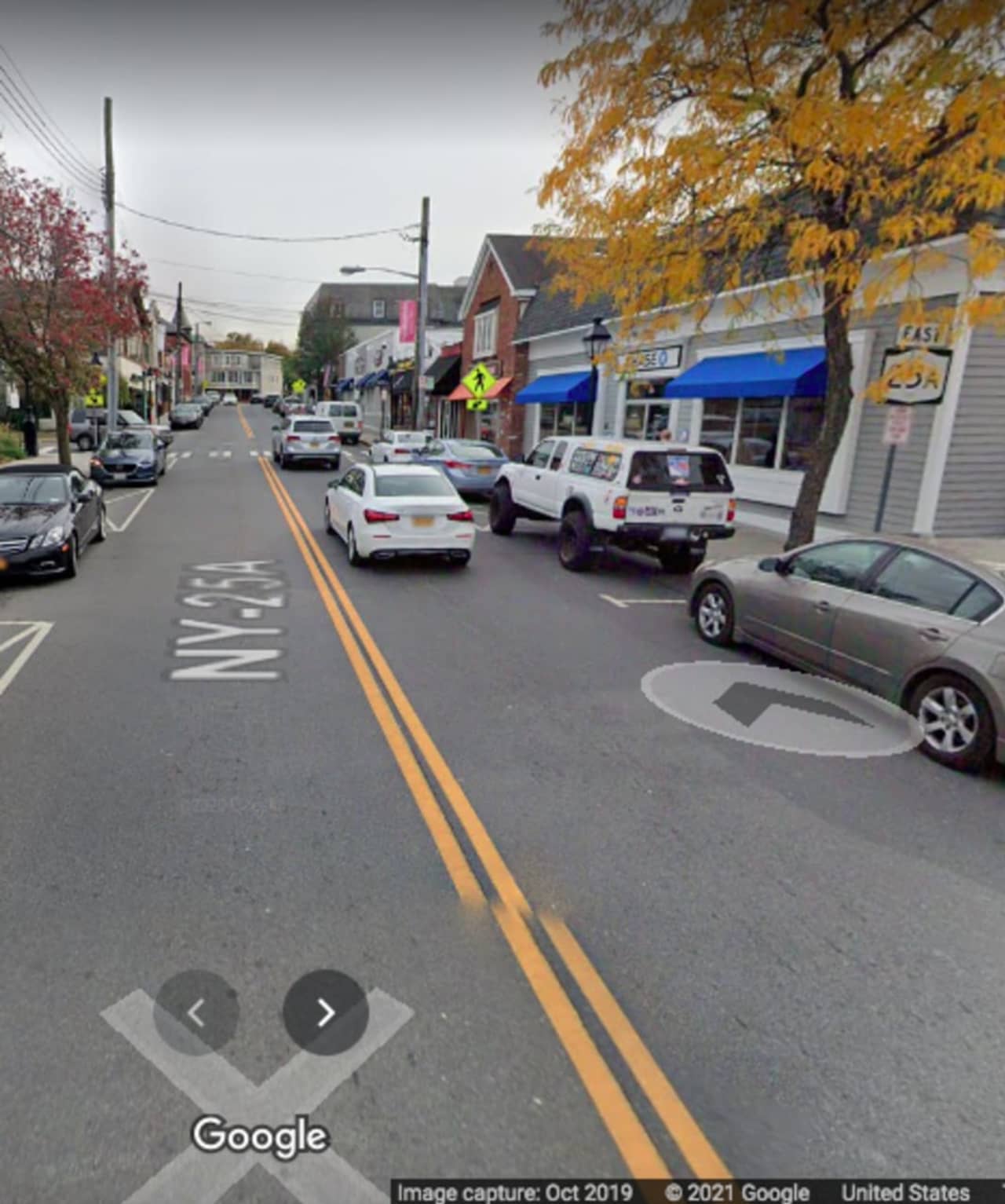 The area of Main Street in Port Jefferson where the shooting happened.