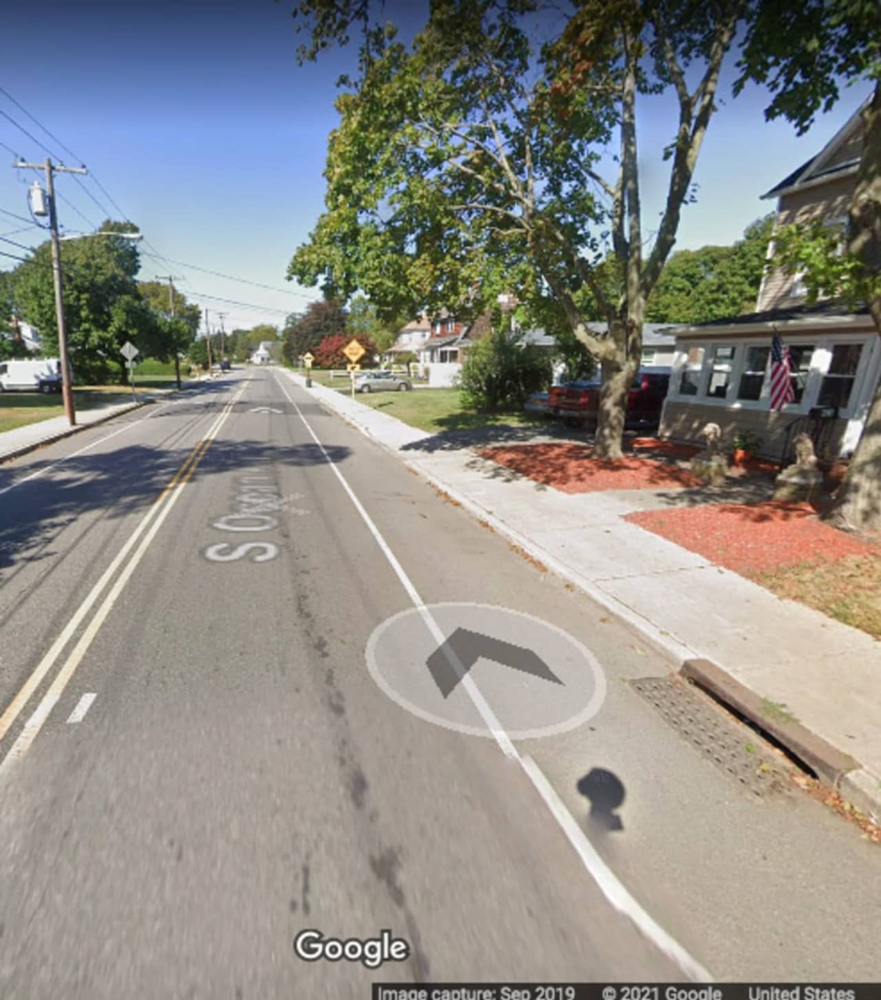 The area of South Ocean Avenue in Patchogue where the incident happened.