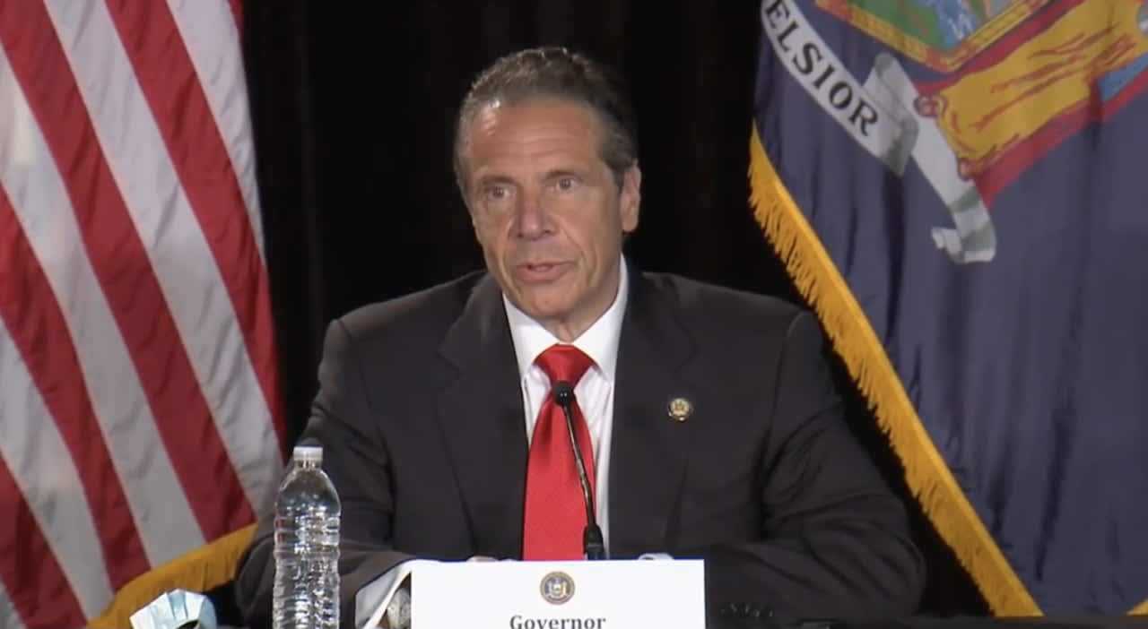 New York Gov. Andrew Cuomo at a COVID-19 briefing in the Bronx on Thursday, May 13, where he denied any wrongdoing.
