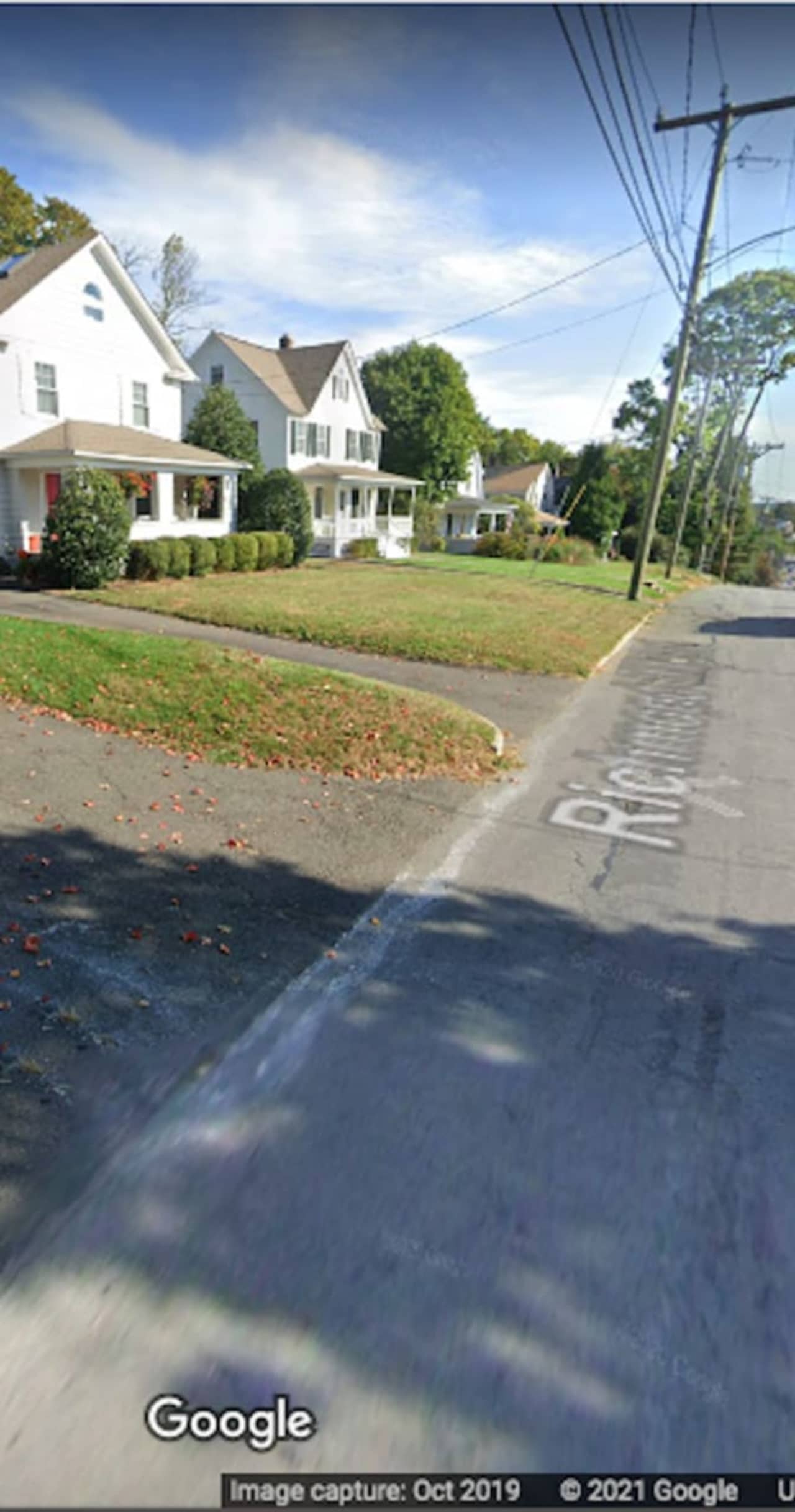 The area of Richmond Hill Road in New Canaan where the incident happened.