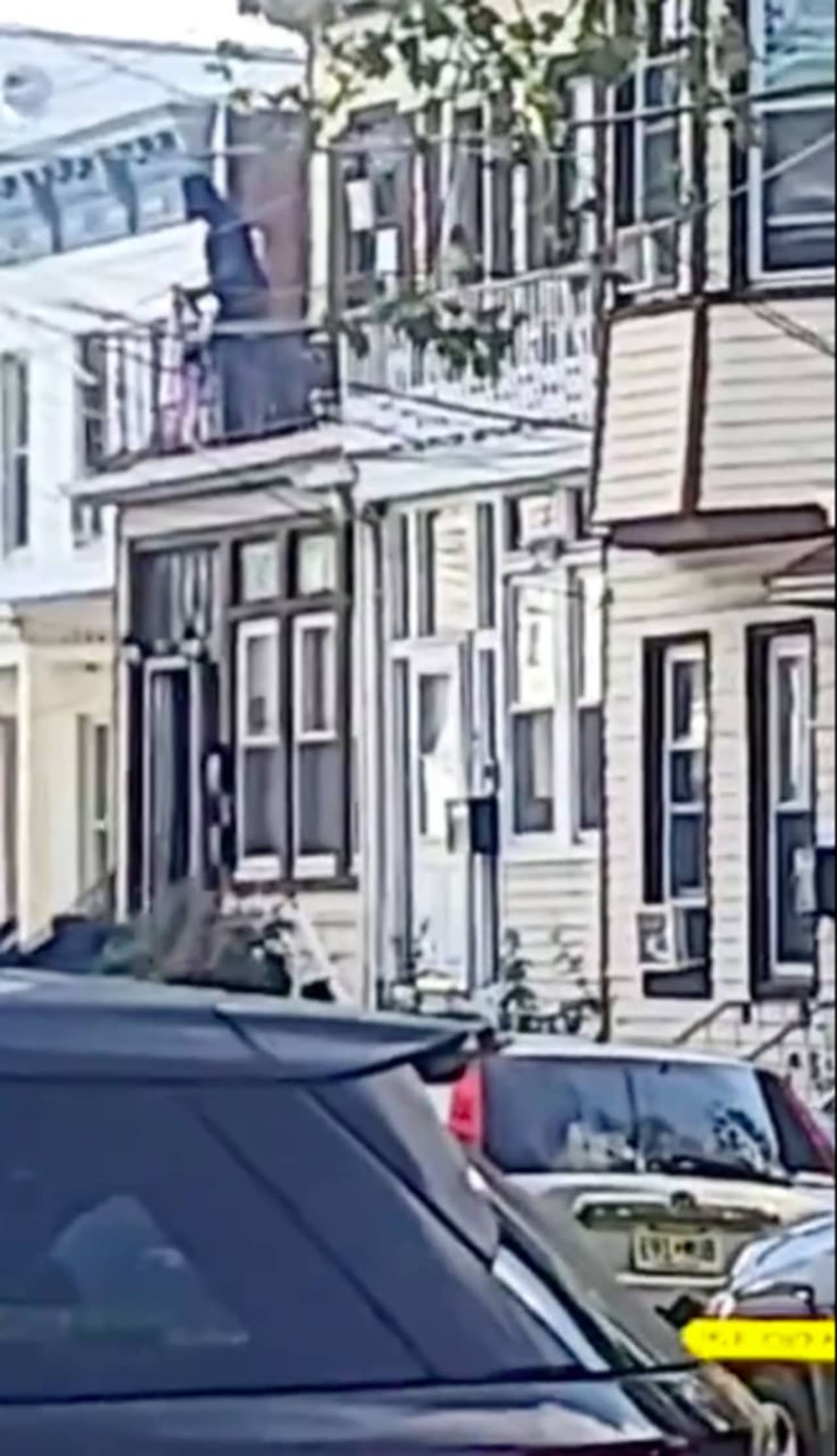 “Don’t do it brother,” says a man capturing the disturbing incident Saturday morning at the Jersey City home.