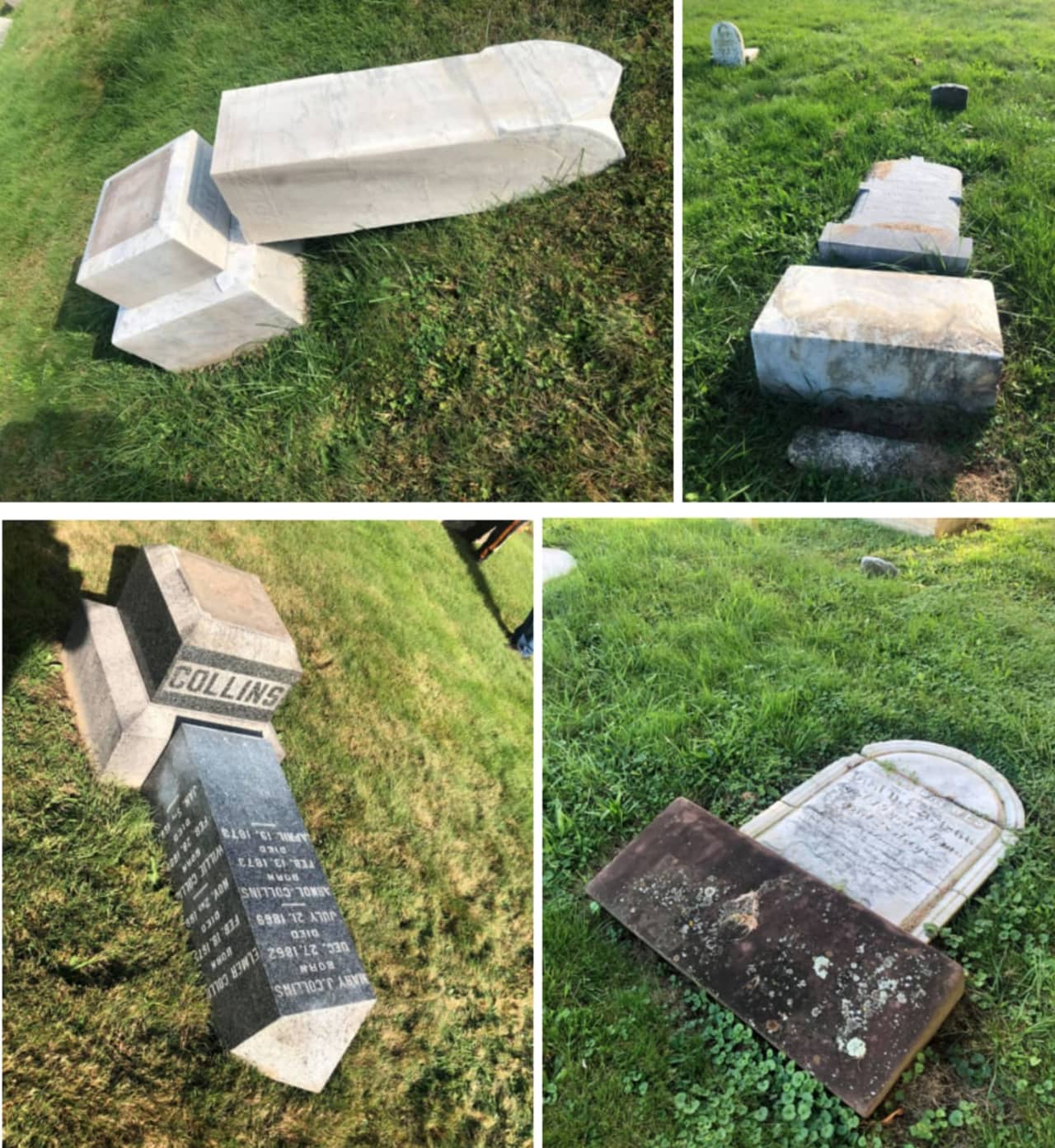 The historic Orchard Street Cemetery in Dover cemetery was brutally vandalized overnight Sunday.