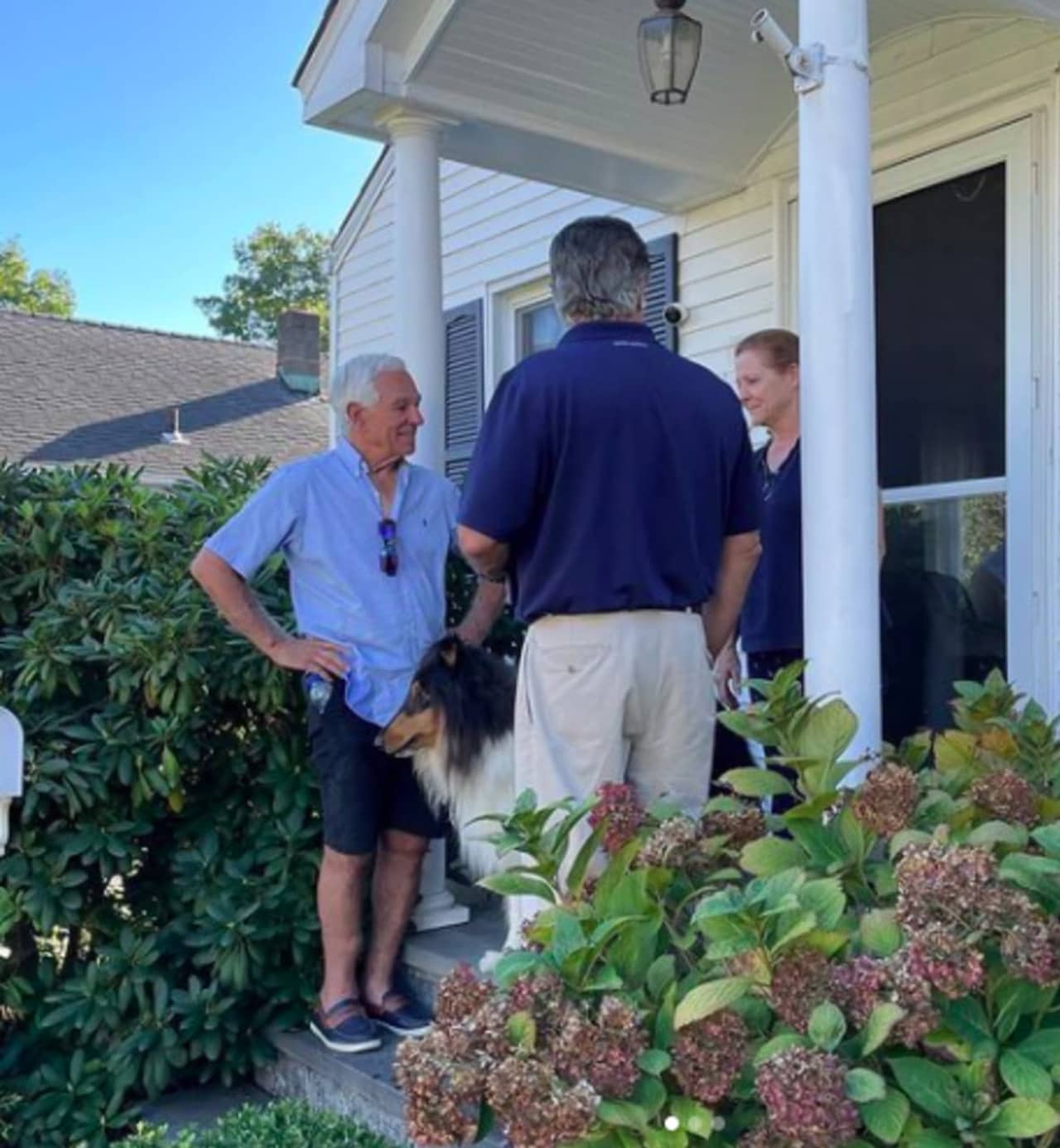 "Productive Sunday door knocking in my old neighborhood, Waterside," read the caption of this photo posted on the Instagram account of Bobby Valentine's campaign in late September.