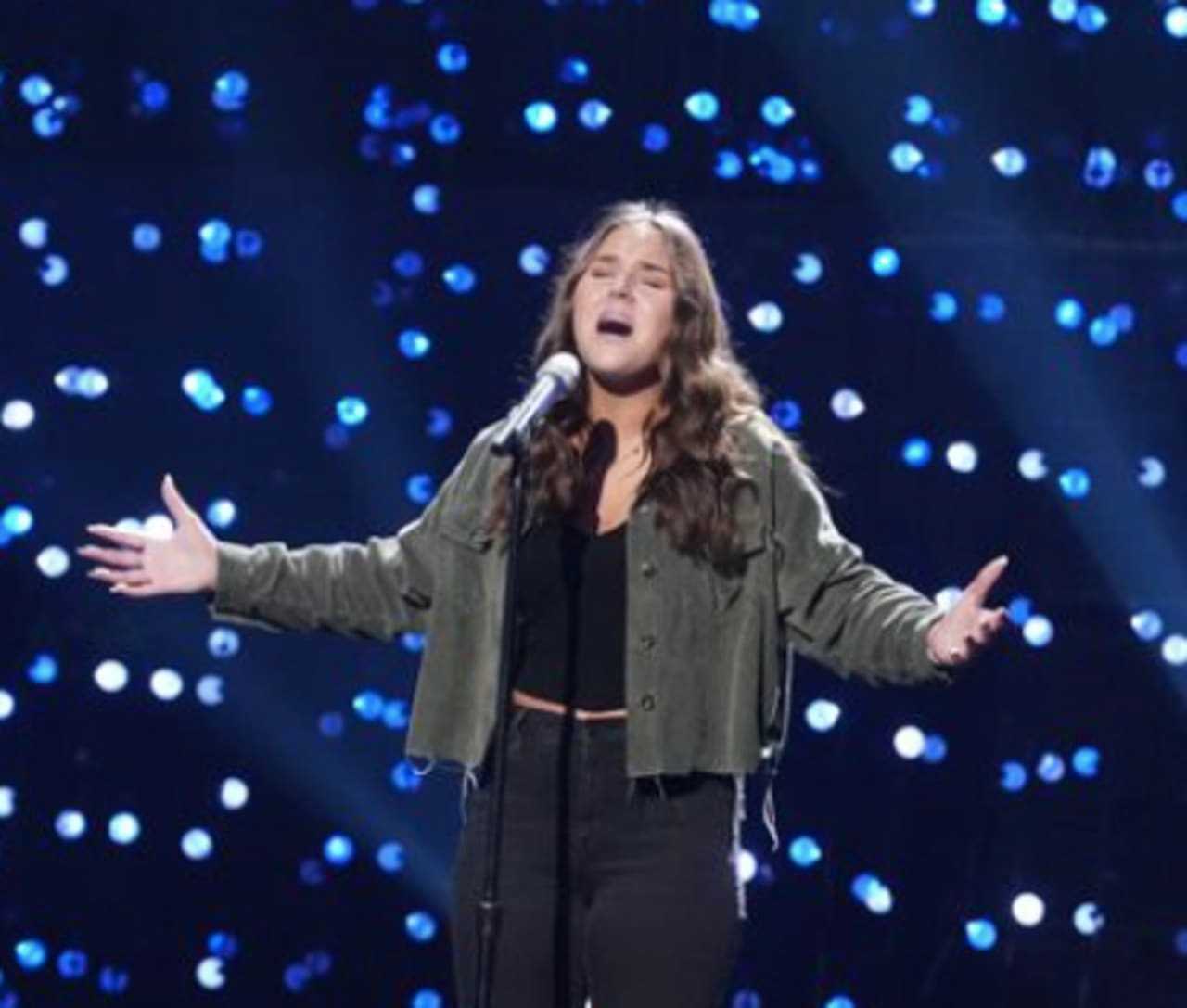 Morgan Gruber during one of her last performances on "American Idol."