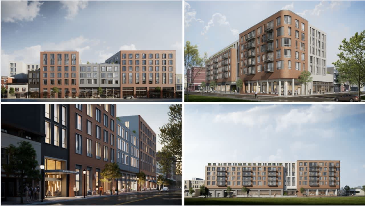 A rendering of the planned mixed-use development in Port Chester at 27-45 North Main St. (Route 1) and 28 Adee St.