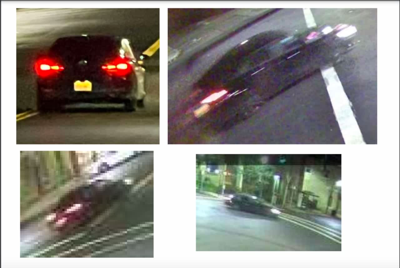 Orangetown Police released these four images of the black four-door sedan wanted in connection to the hit-and-run crash.