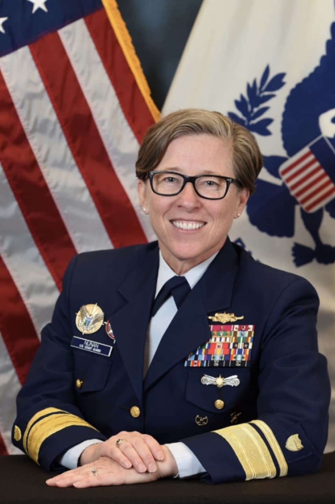 Rear Admiral Joanna Nunan, originally from Bridgeport, has been selected as the first female superintendent of the US Merchant Marine Academy.