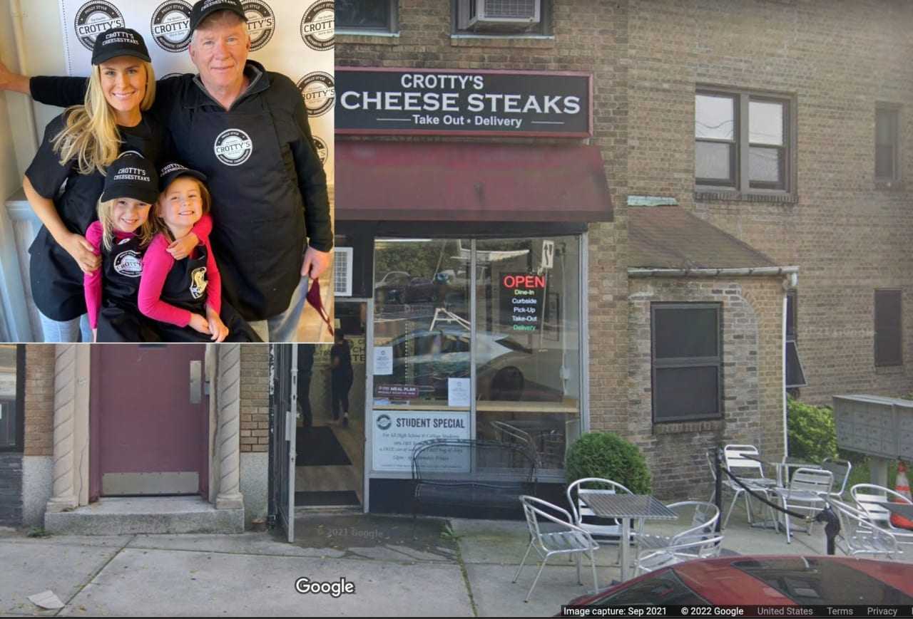 The owners of Crotty's Cheesesteaks, located in New Rochelle.