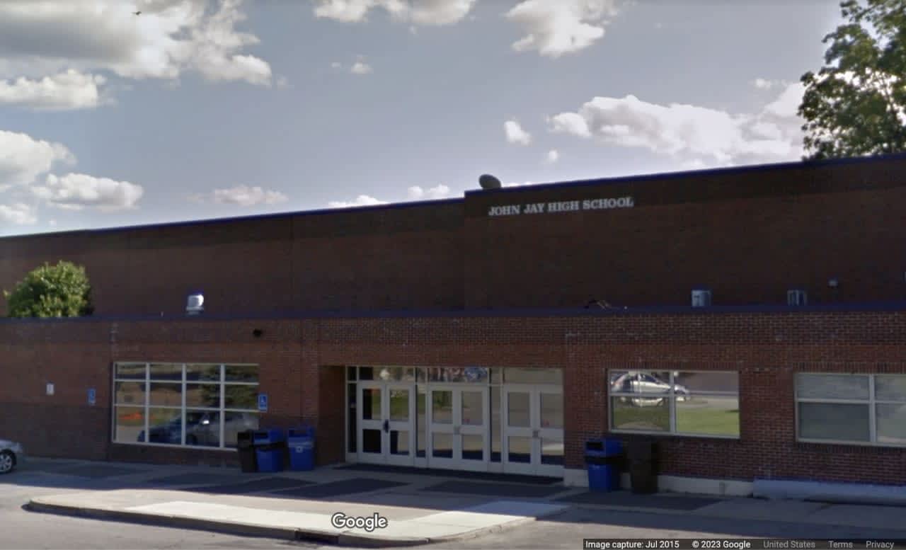 The incident happened at John Jay High School in Cross River.