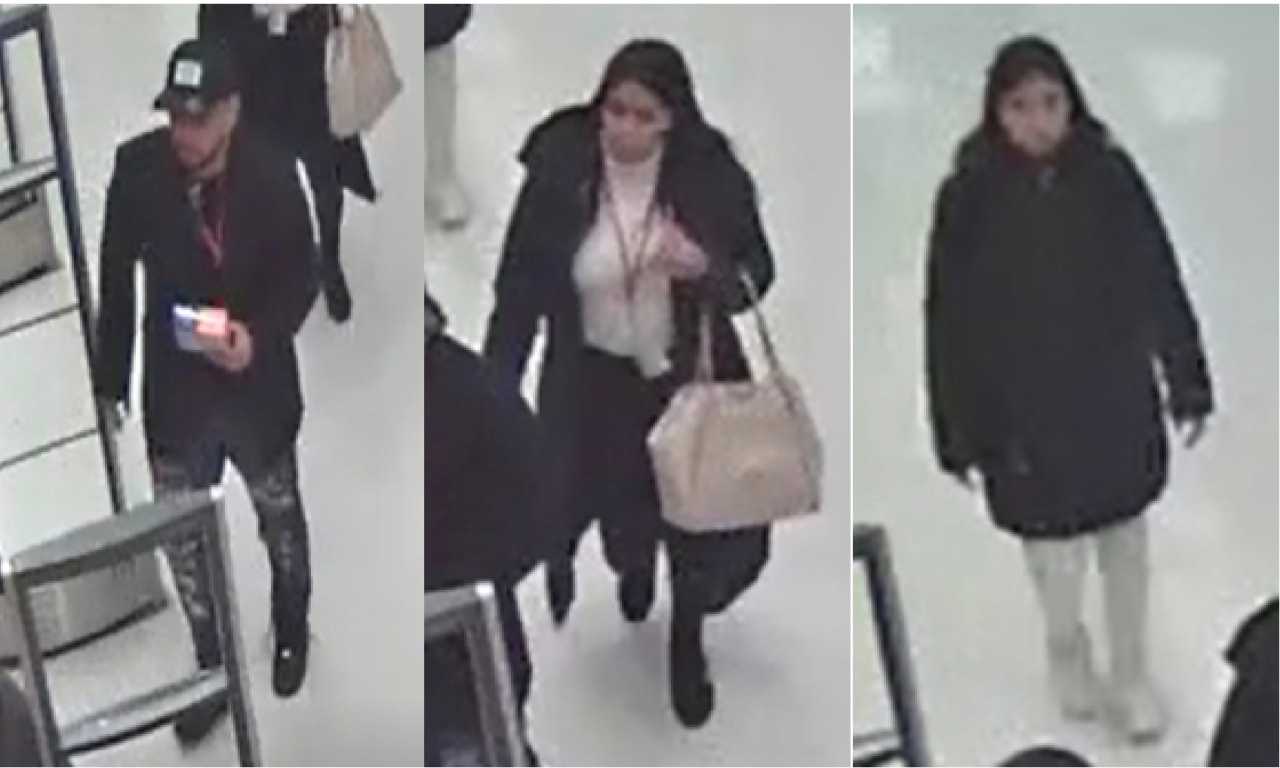 Know them? Police are asking for help identifying three people who allegedly stole a woman's wallet out of her purse.