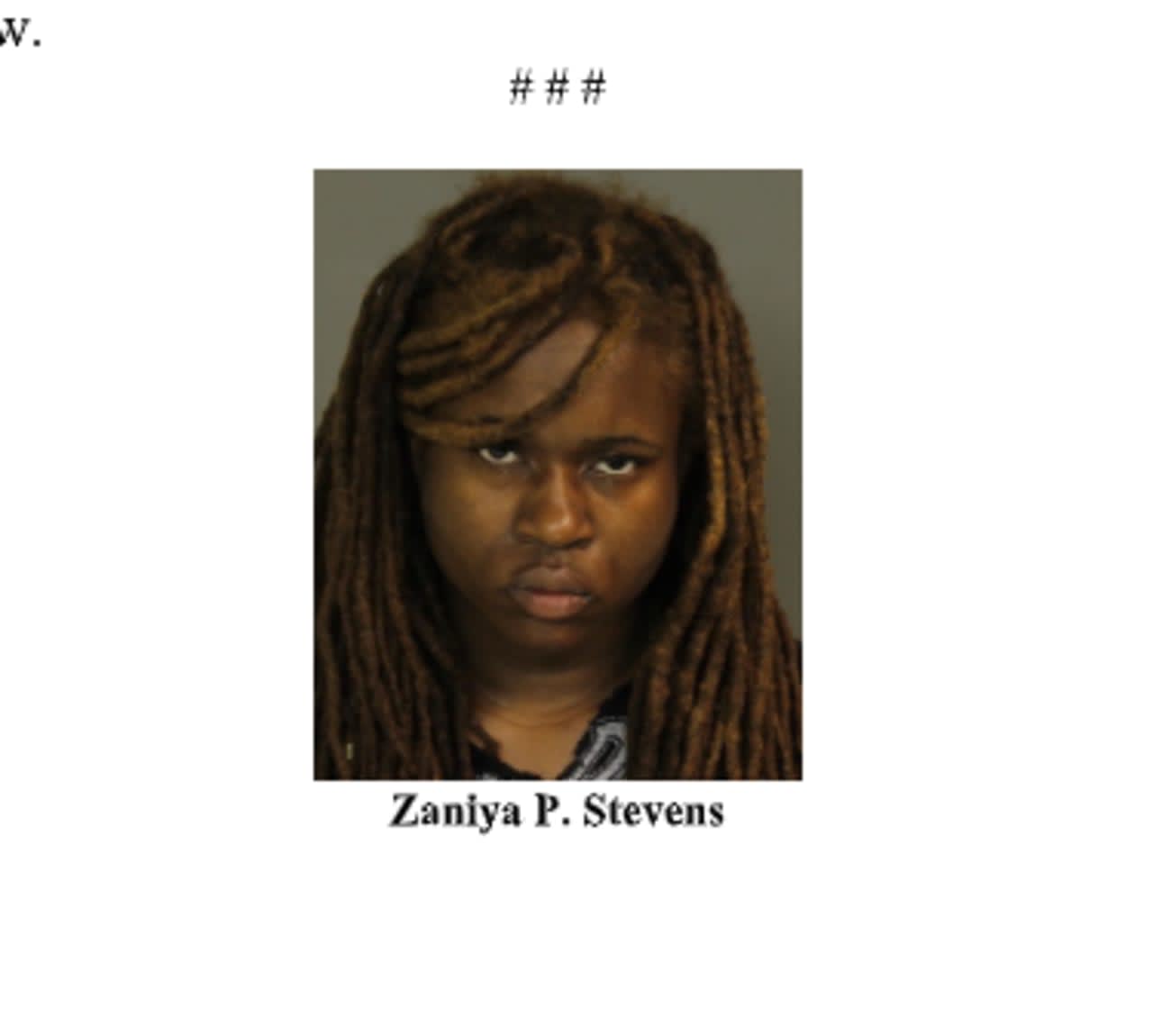 Zaniya Stevens, 23, faces assault and weapons charges.