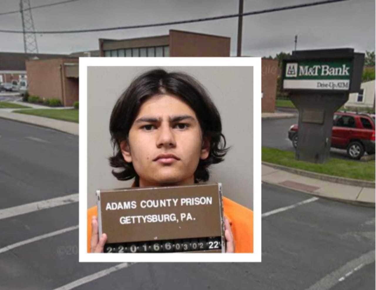 Michael James Melnyk and the M&T bank he attempted to rob.