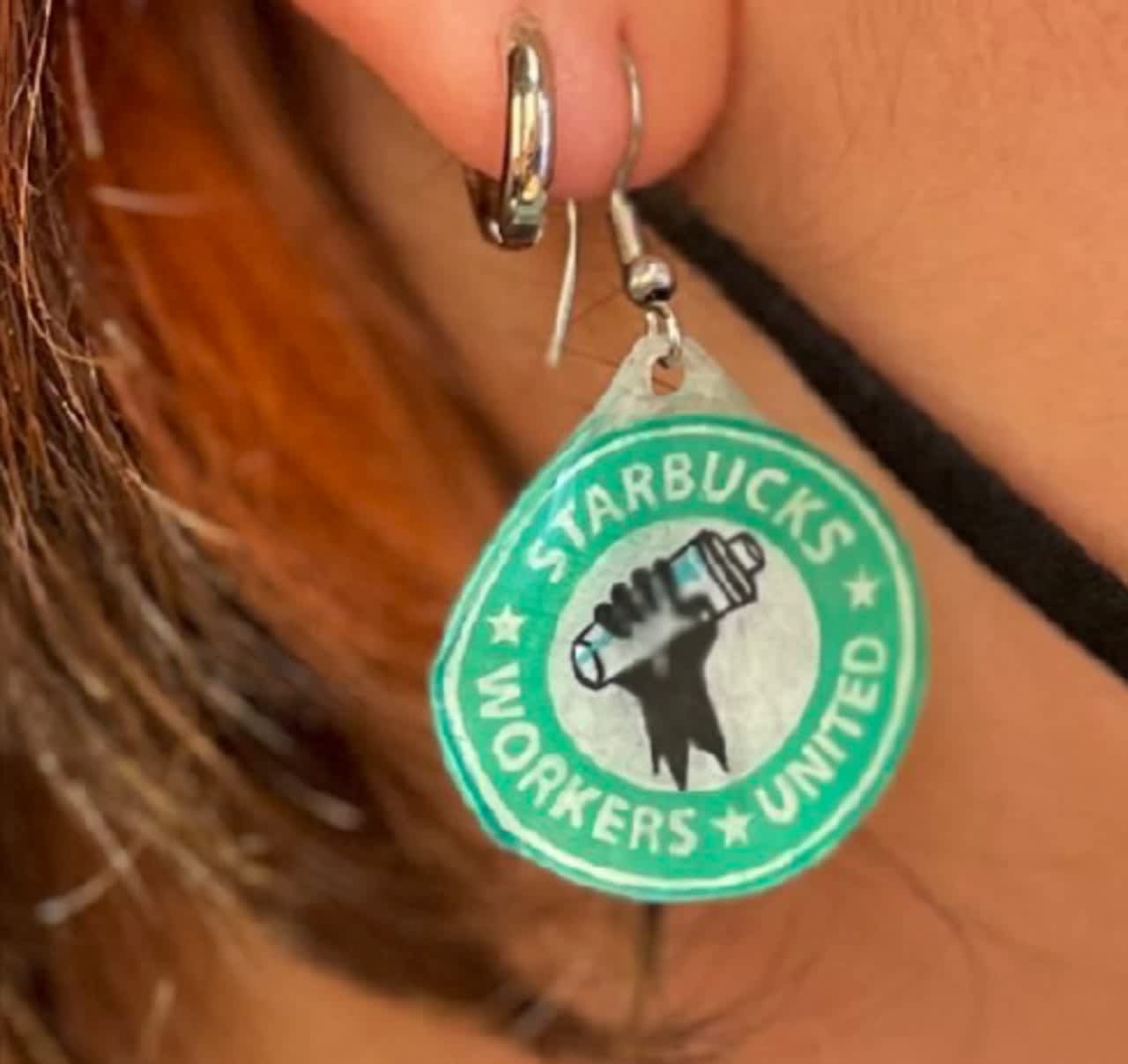 Starbucks Workers United earring