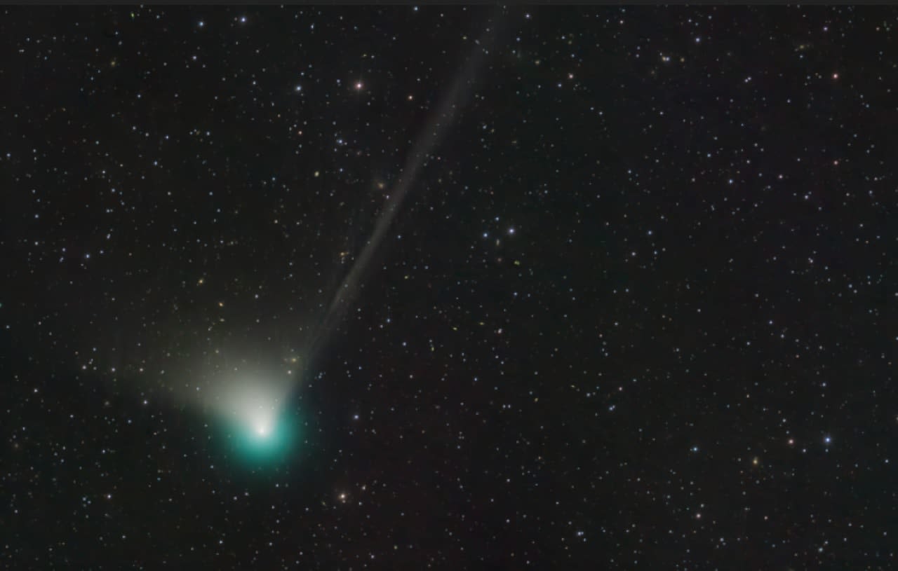 Comet C/2022 E3 (ZTF) known as the "green comet."