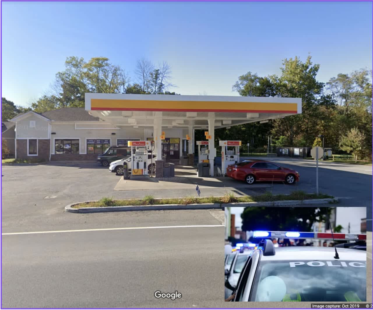 The area of the armed robbery.