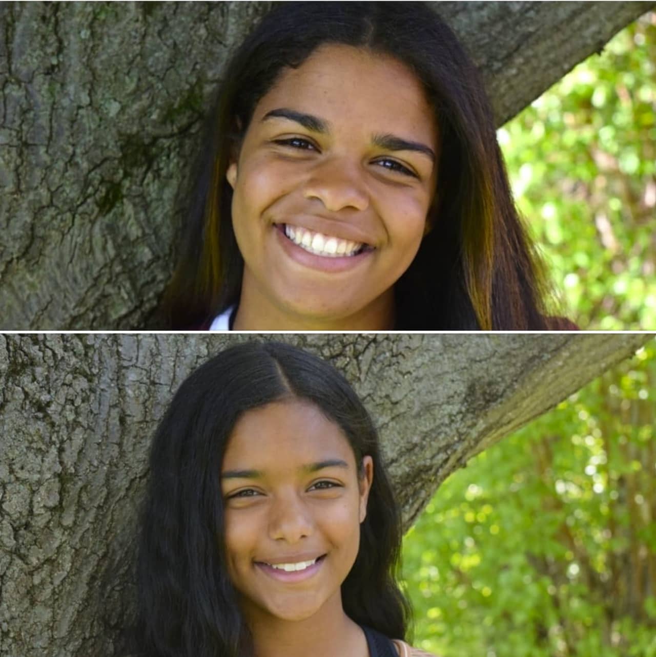 (Top-Bottom) Brielle Perry, 16, and Sierra Perry, 16 were safely located.