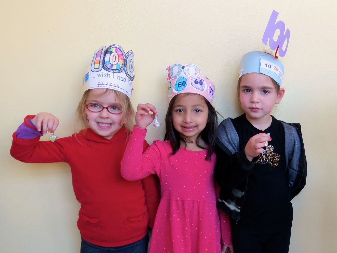 Briarcliff Manor’s Todd Elementary School kindergartners celebrated the 100th day of school with a number of “100”-themed activities throughout the day.