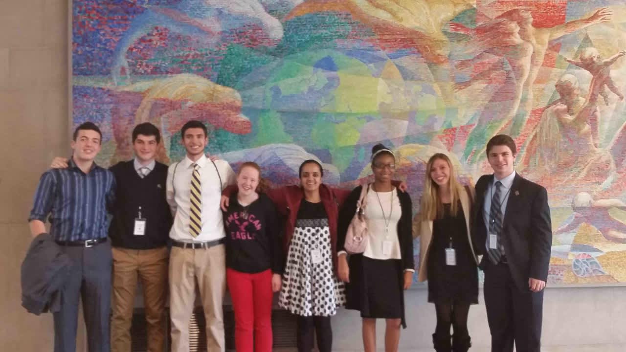 Six Briarcliff High School students recently attended the United Nations Rotary Day in New York City