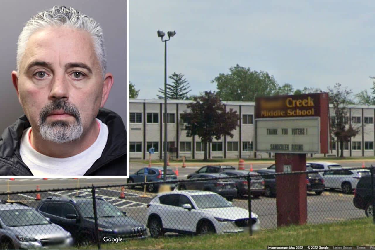 Patrick Morgan, a fifth-grade teacher at Sand Creek Middle School in the Town of Colonie, pleaded guilty to two counts of second-degree unlawful surveillance Friday, Nov. 4, in Albany County court.
