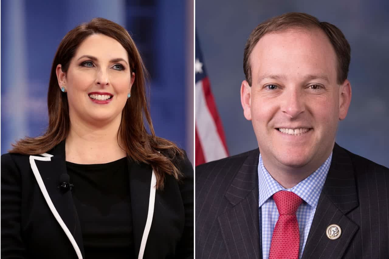 Republican National Committee (RNC) Chair Ronna McDaniel and Rep. Lee Zeldin.