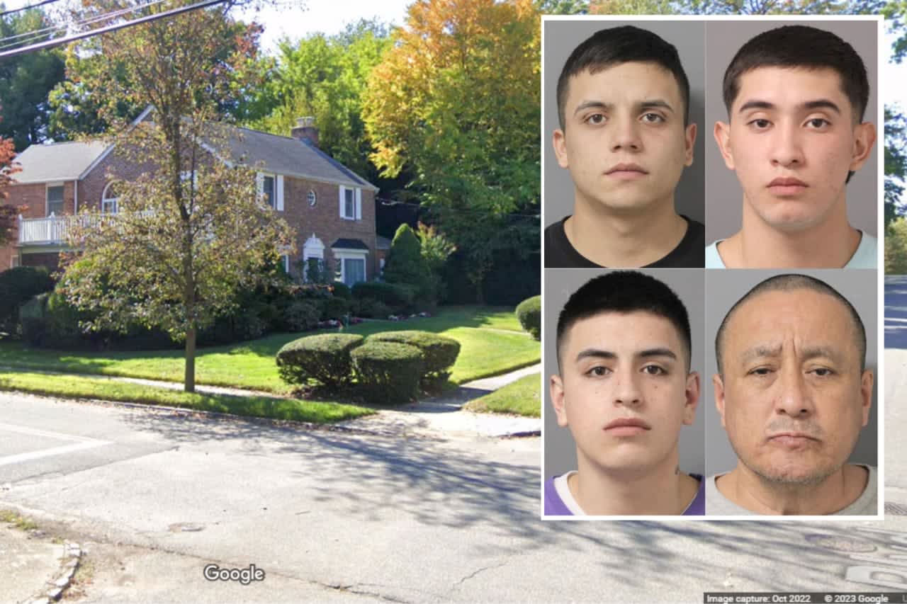 Police arrested (left to right) Exquid Santiago Ortiz-Gonzales, Aaron Michel Vargas-Rivera, Fredy Asdrual Saldana-Torres, and Juan Carlos Galan-Gomez in connection with an attempted break-in at a Great Neck home Thursday, Jan. 26.