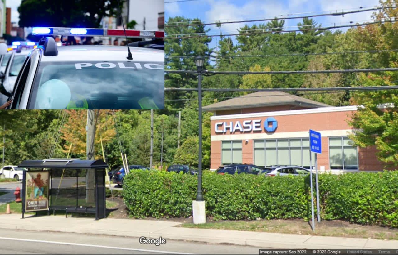 The suspect was arrested in the parking lot of the Chase Bank in Yorktown on Crompond Road (Route 202).