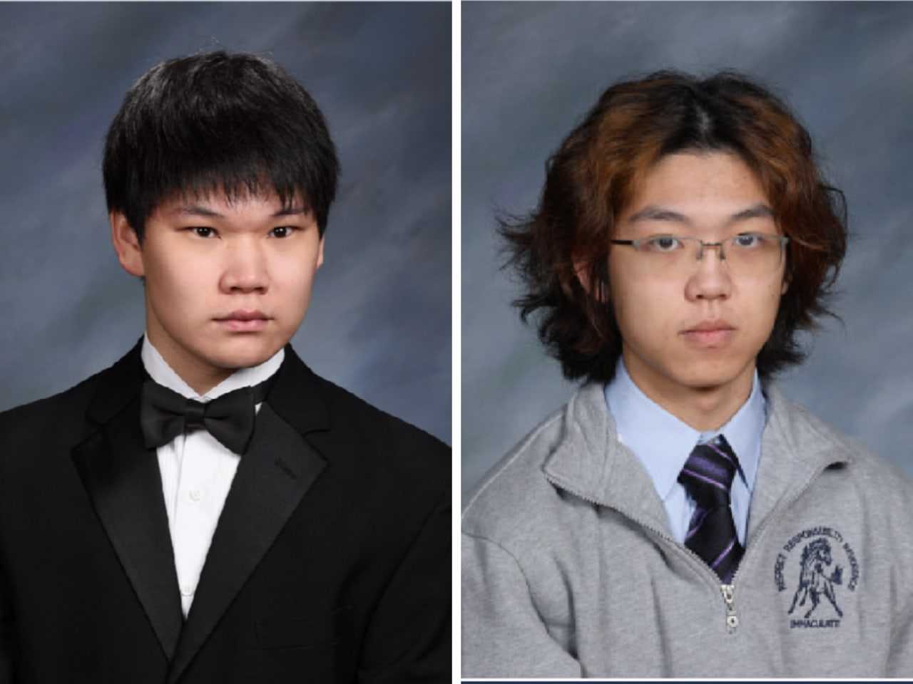 Jie Du, Class of 2023 (right), and Yipeng "Simon" Zhao, Class of 2024 (left) achieved perfect scores on the math section of their SAT exams.