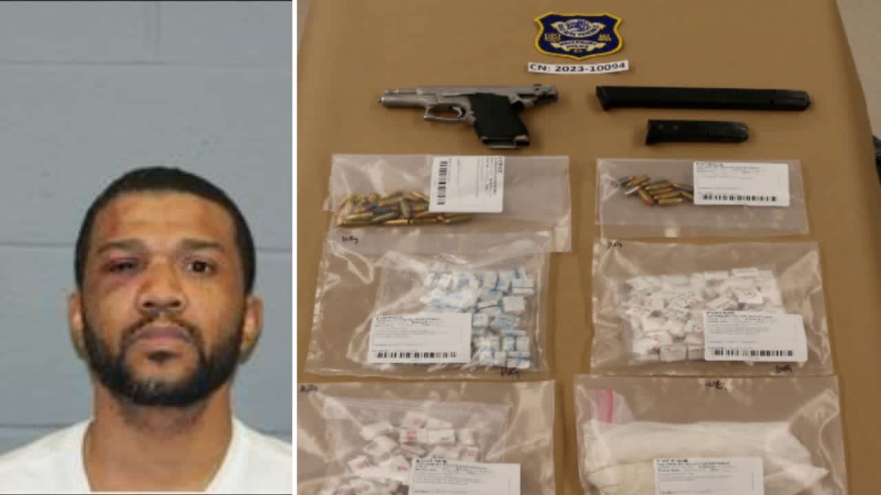 James Thomas, age 37, was arrested and found to have allegedly been in possession of an illegally-owned gun, high-capacity magazines, and narcotics.