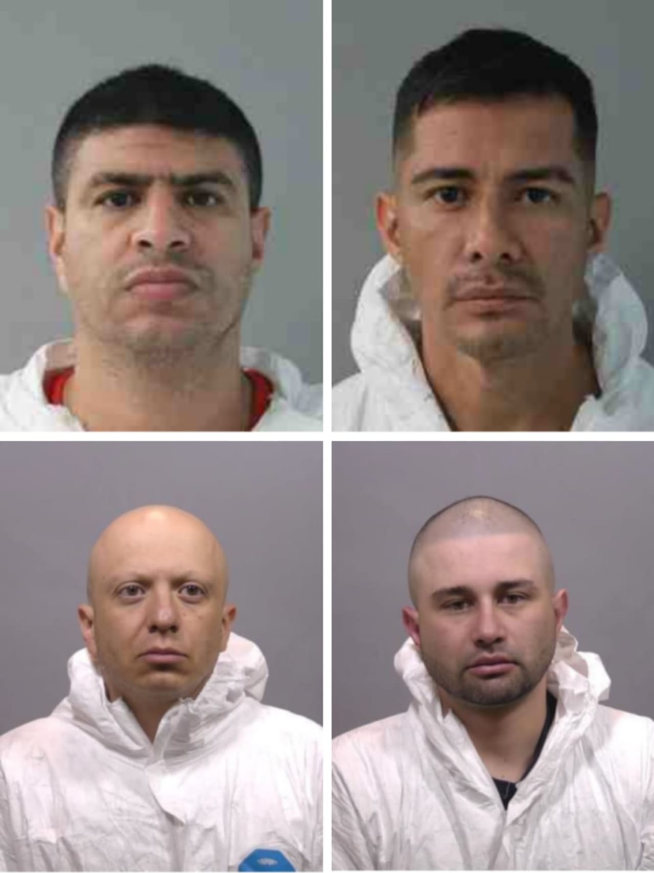 The four men charged with targeting Asian American business owners include, clockwise from top left: Diego Martinez Franco Alexander, John J. Carmona Artega, Jose Javier Garcia Ortega, Victor Alfonso Lopez Restrepo.