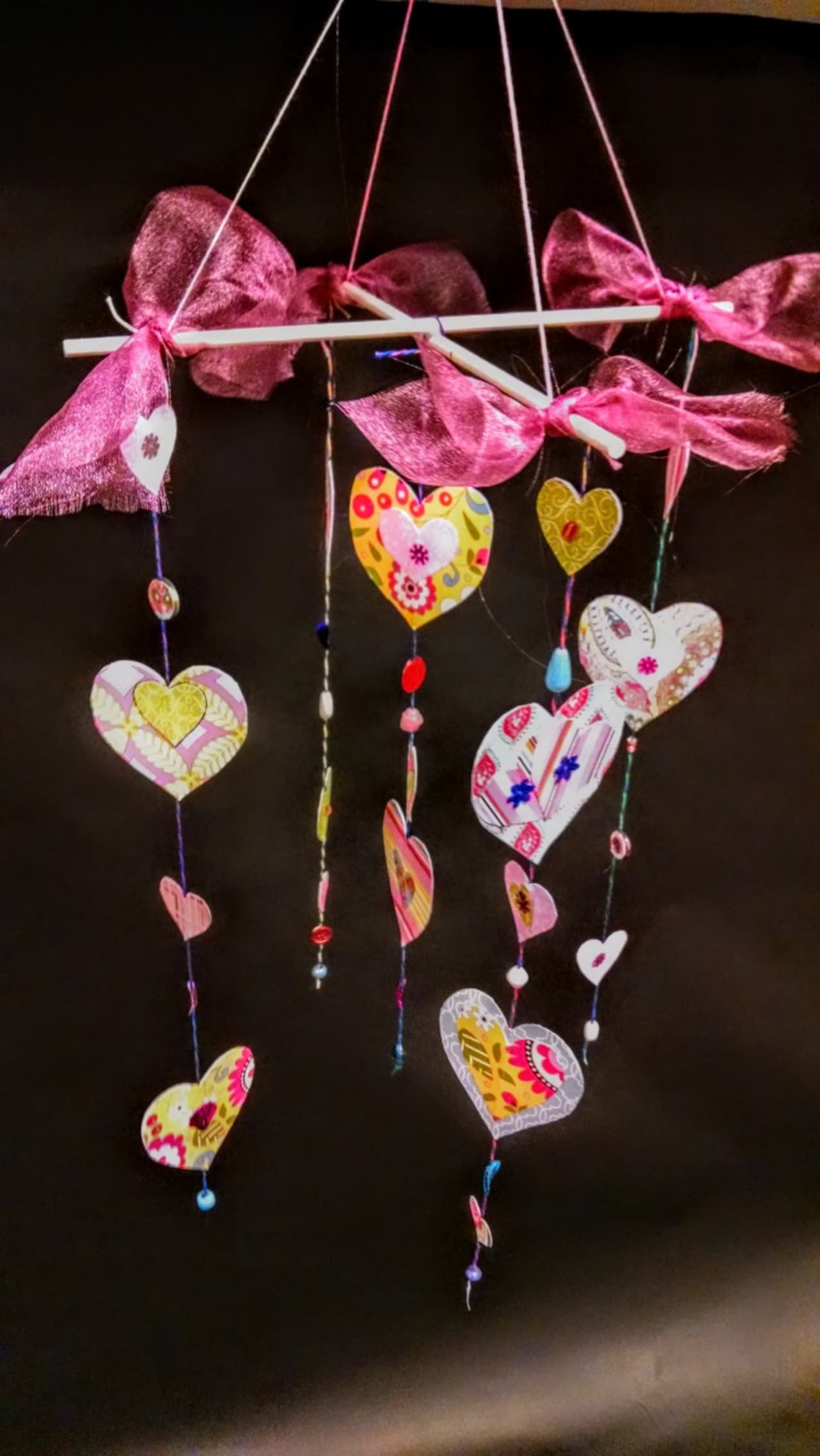 Older kids can make Valentine's Day mobiles at the Edith Wheeler Memorial Library.