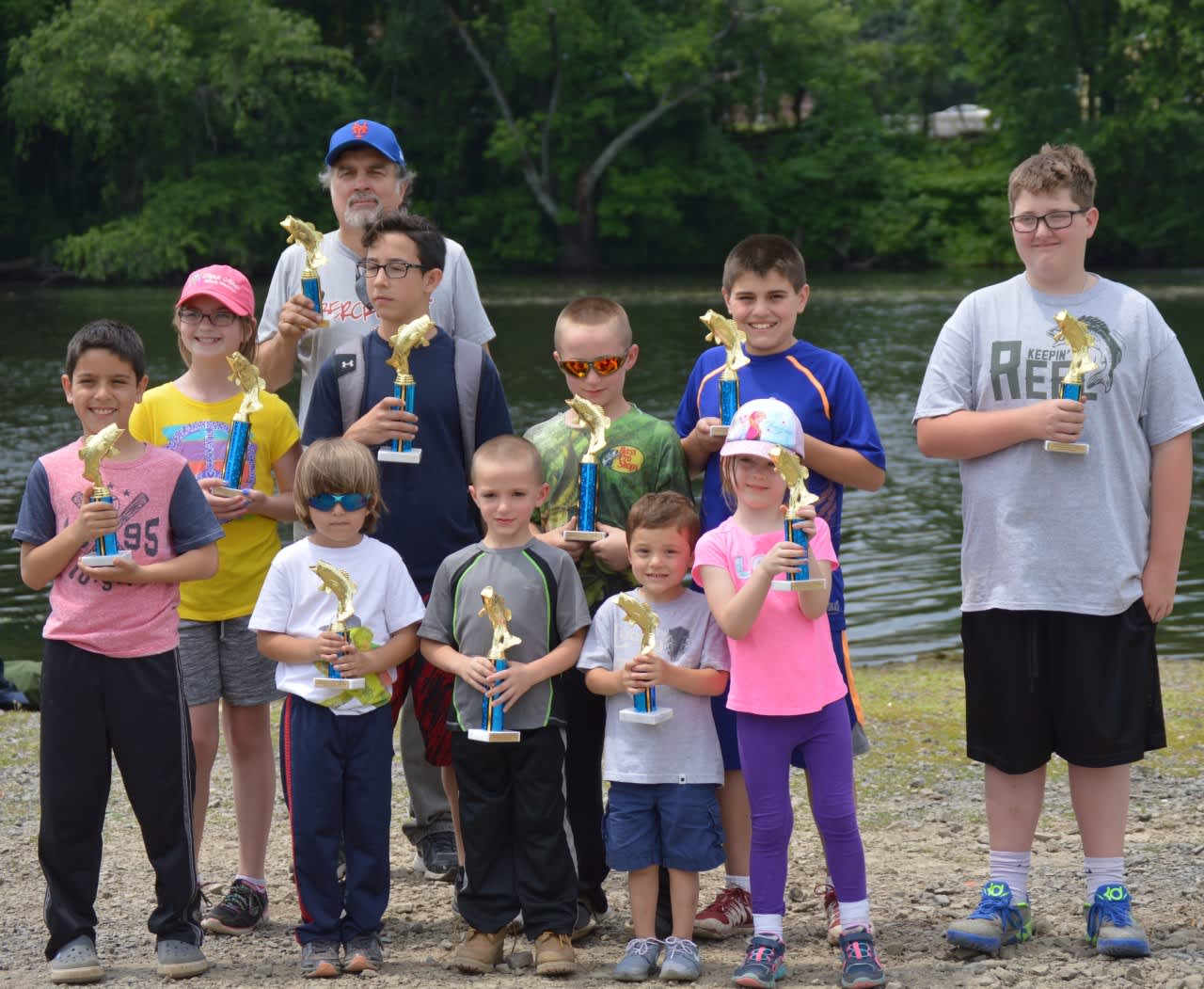 The winners of Elmwood Park's fishing derby
