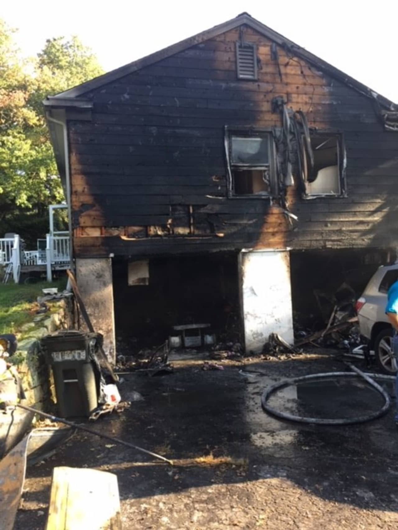A lawnmower fire extended into a home and caused extensive damage.