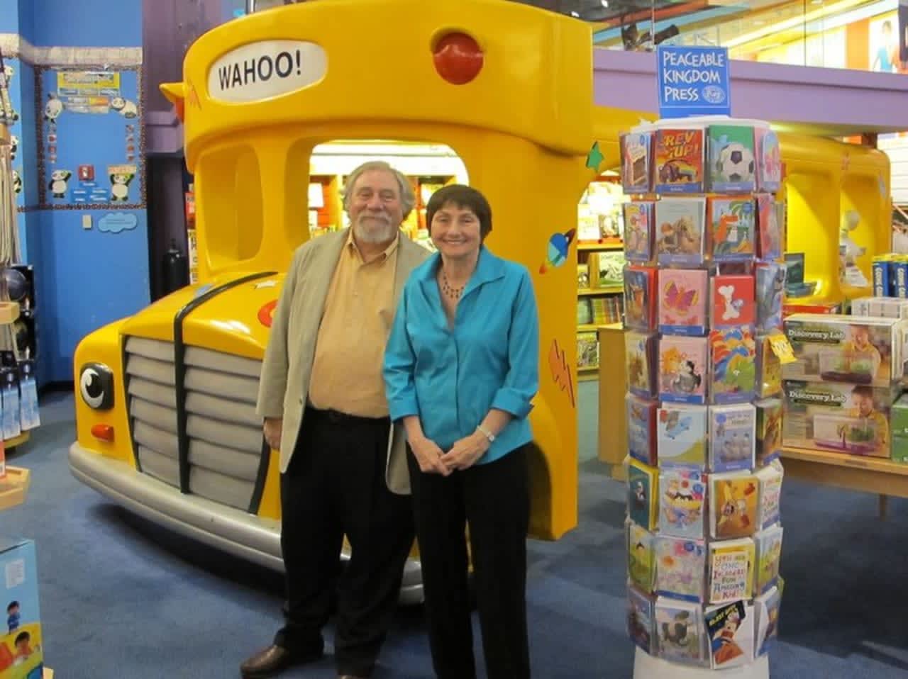 "The Magic School Bus" author Joanna Cole and illustrator The creators of The Magic School Bus series: illustrator Bruce Degen at the Scholastic Store in New York City .