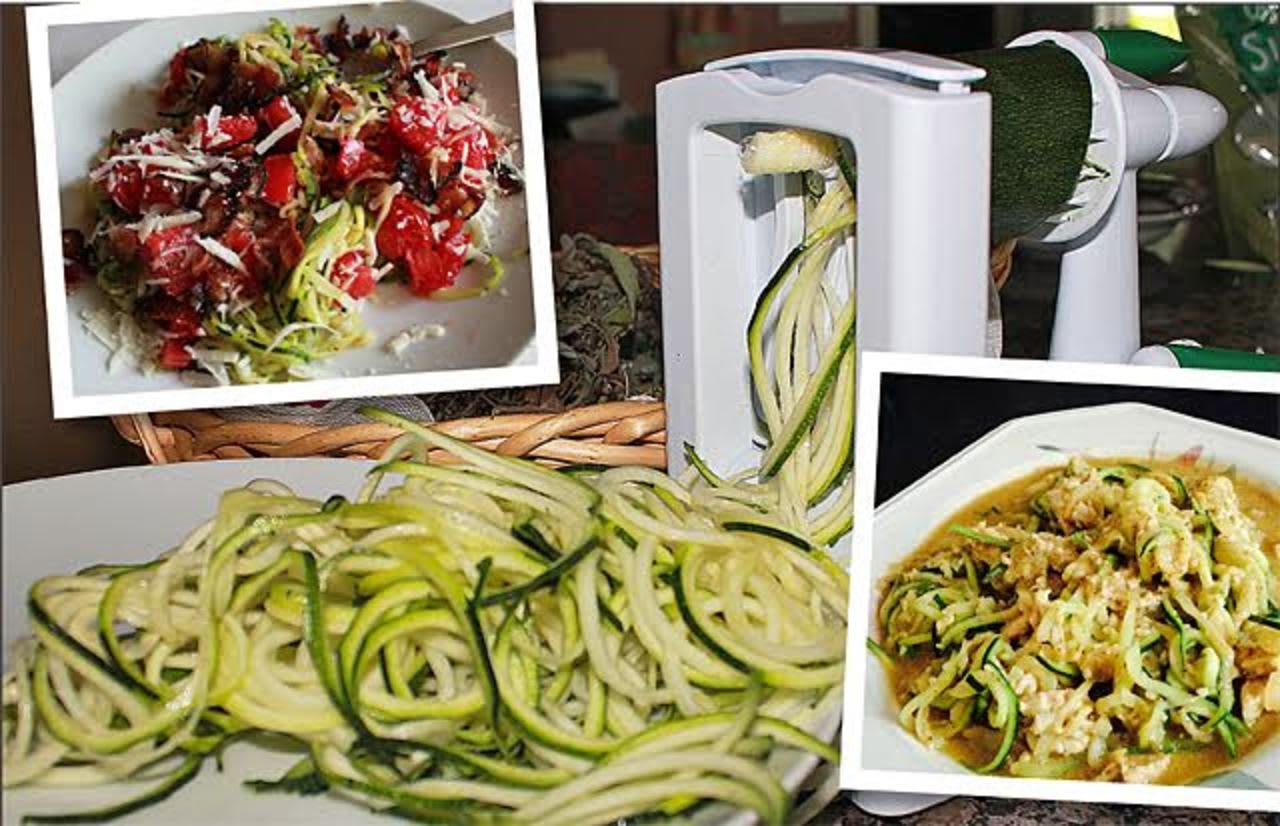 Turning pasta noodles into "zoodles" -- which are sliced vegetables that look like noodles -- is a good way for Harrison's Can't Lose Diet clients to reduce their carbohydrate count.