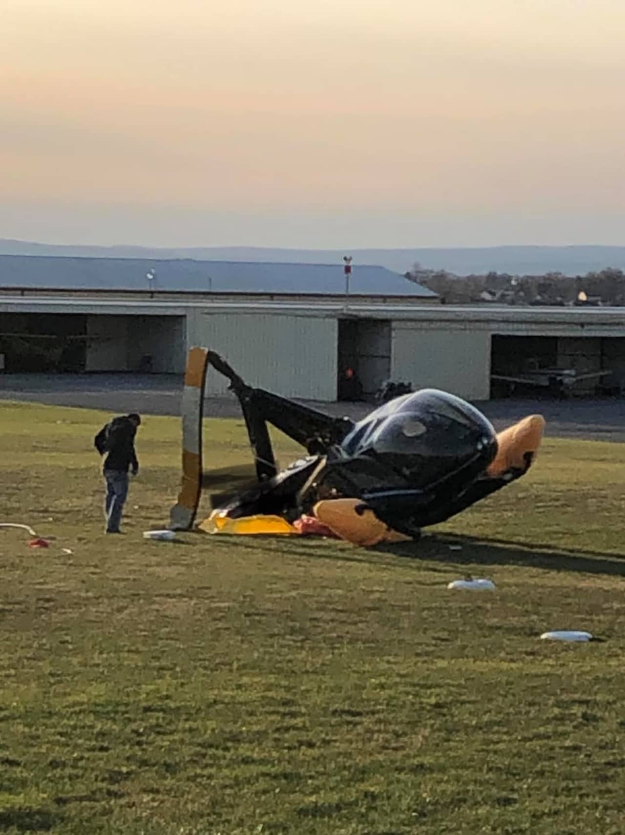 Helicopter crash at Reigle Airport in Lebanon County.