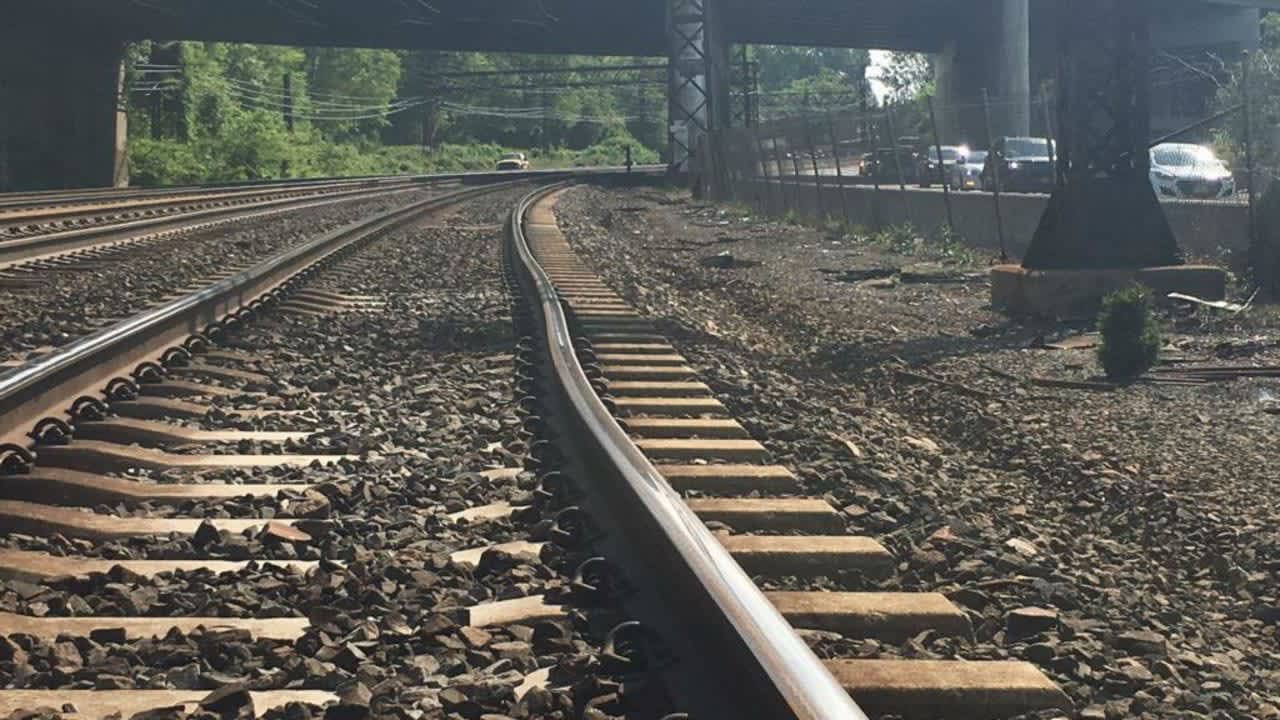 A section of the track in Rye that may have led to a train derailment.