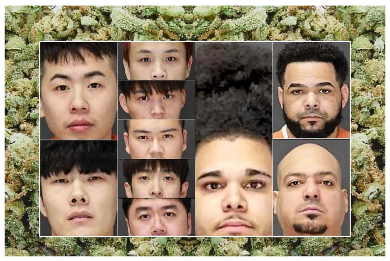 Mugshots of some of the defendants charged in the past six weeks with major amounts of pot -- some with other contraband, as well -- in Bergen County.